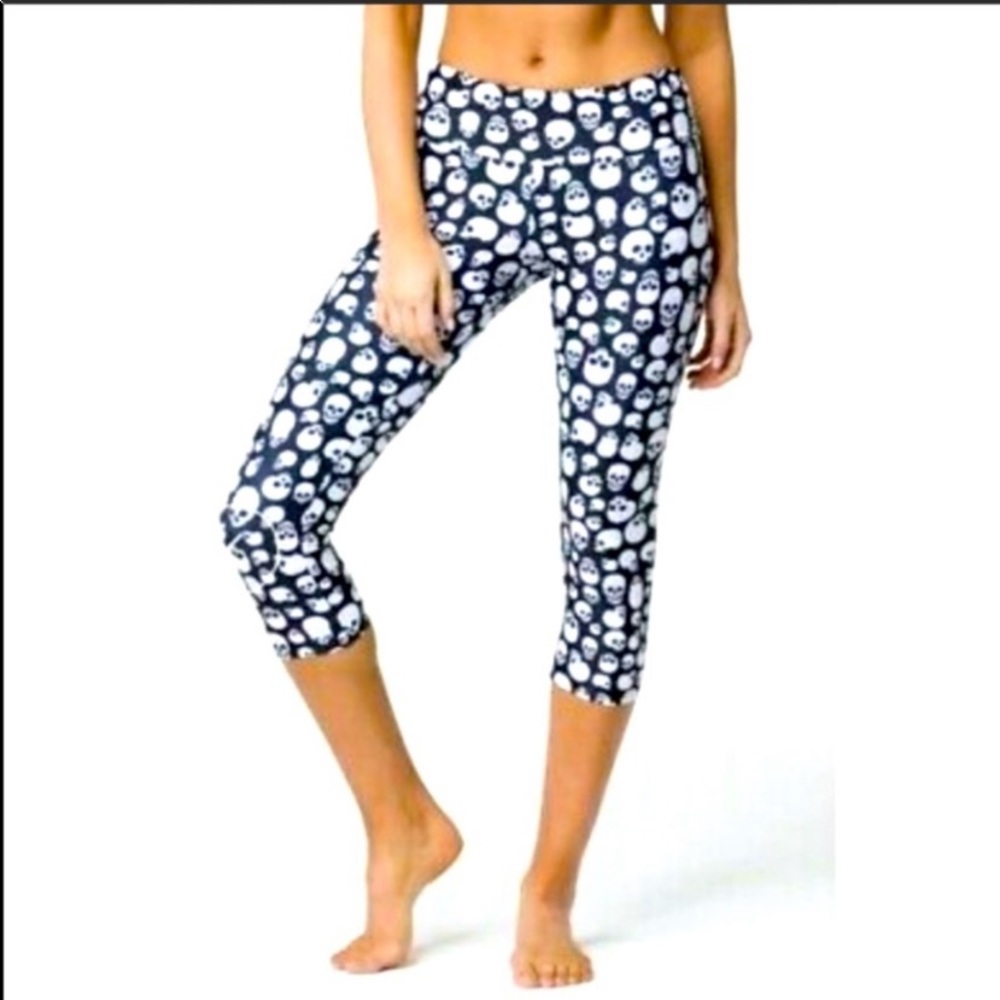 Yas Skull Yoga Leggings pants goth gothic gothcore Small‎